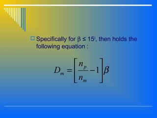  Specifically for β ≤ 150
, then holds the
following equation :
β





−= 1
m
p
m
n
n
D
 