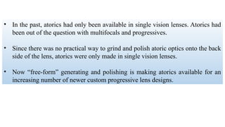Lenses for High Refractive Errors persentation master of optometry | PPTX