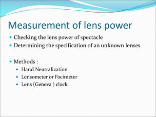 Lens Measuring Instrument Lensometers Features and Prinicples .pdf