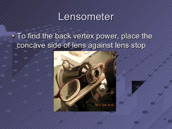 Lens power measurement