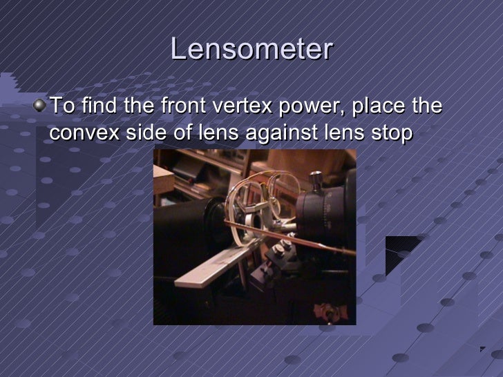 Lens power measurement