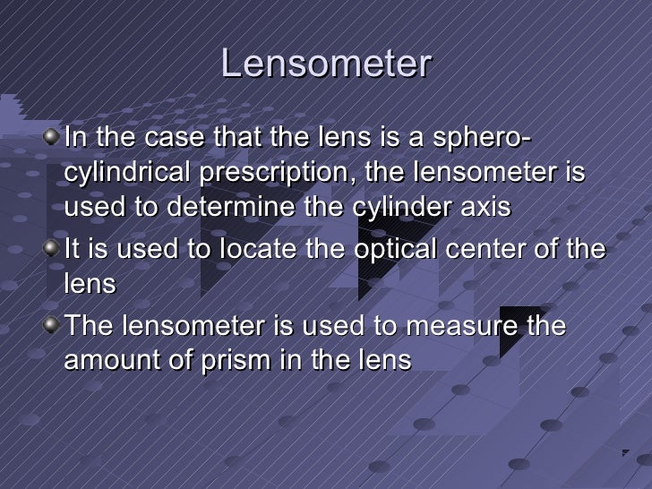 Lens power measurement