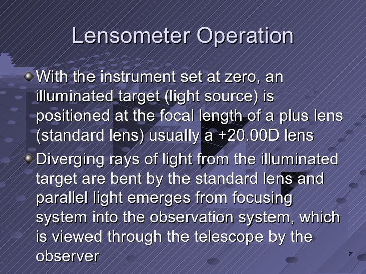 Lens power measurement