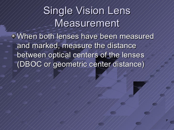 Lens power measurement