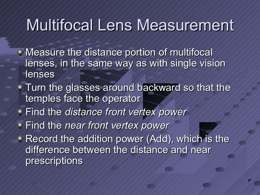 Lens power measurement