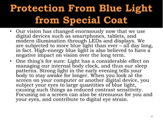 Blue Light Protection Coating Lens surface coating | PPTX