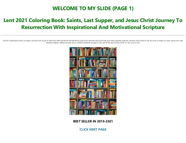 Download Read E Book Lent 2021 Coloring Book Saints Last Supper And Jesus C