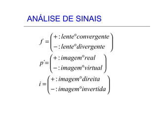 ANÁLISE DE SINAIS 