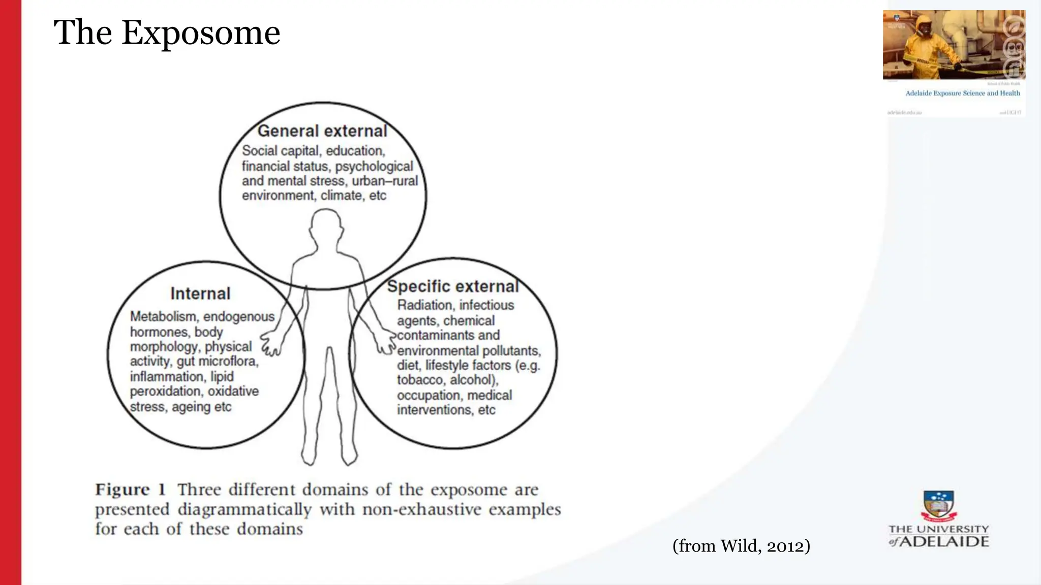 What is exposure
science?
The Exposome
(from Wild, 2012)
 