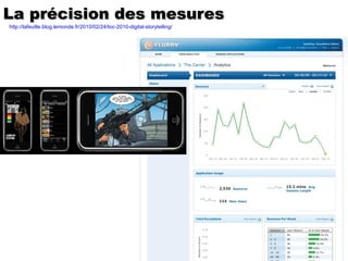 La précision des mesures   http://lafeuille.blog.lemonde.fr/2010/02/24/toc-2010-digital-storytelling/ 