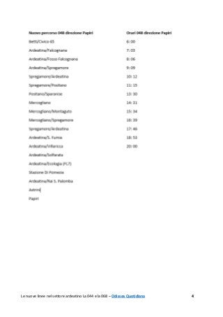 Le nuove linee nel settore ardeatino La 044 e la 068 – Odissea Quotidiana 4
 