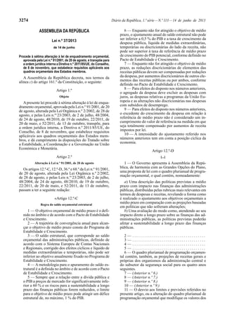 Lei de Enquadramento Orçamental (Lei nº 91/2001 de 20 de Agosto 7ª ...
