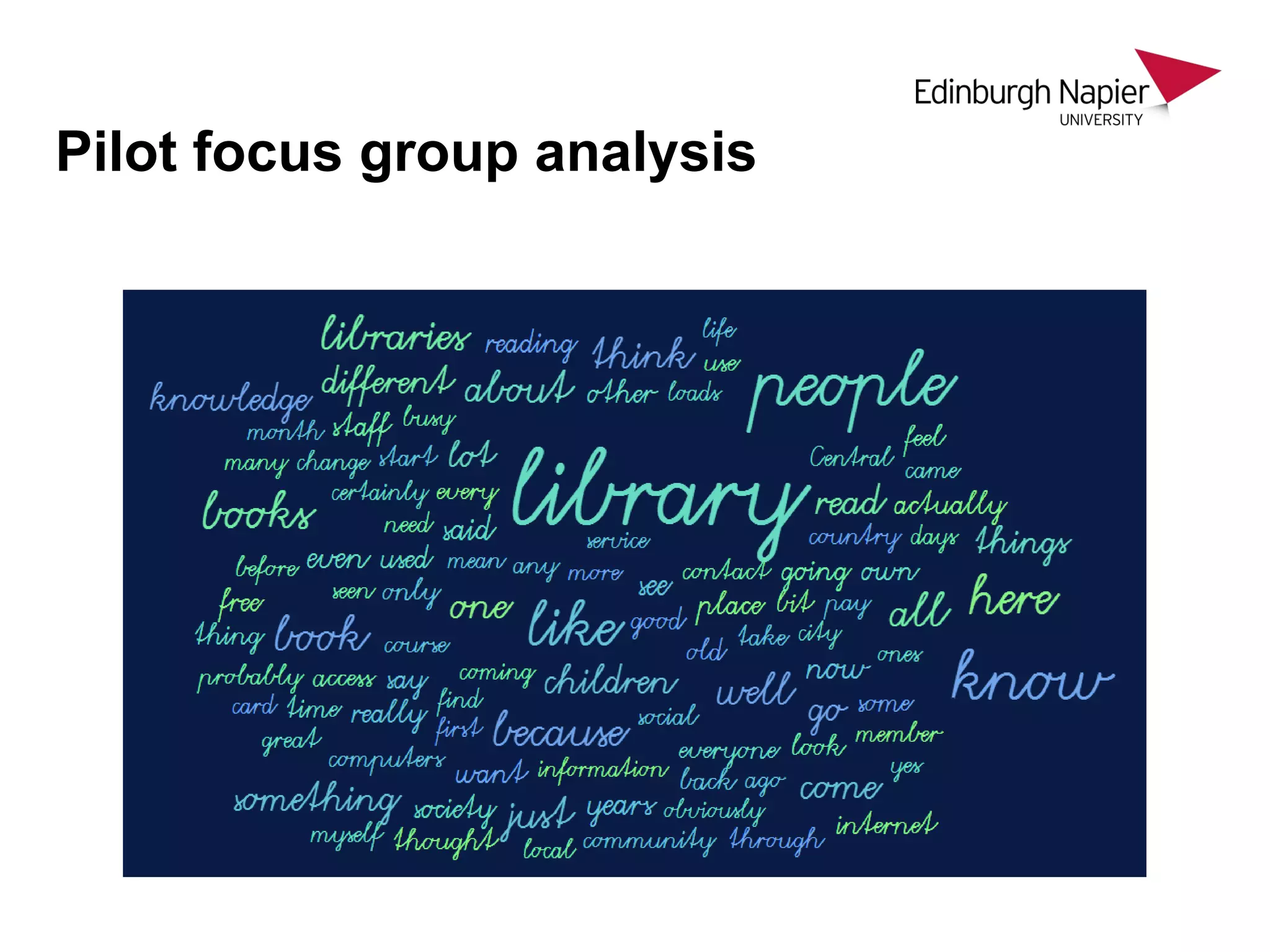 Pilot focus group analysis
 