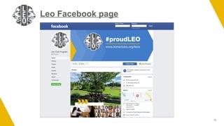 12
Leo Facebook page
 