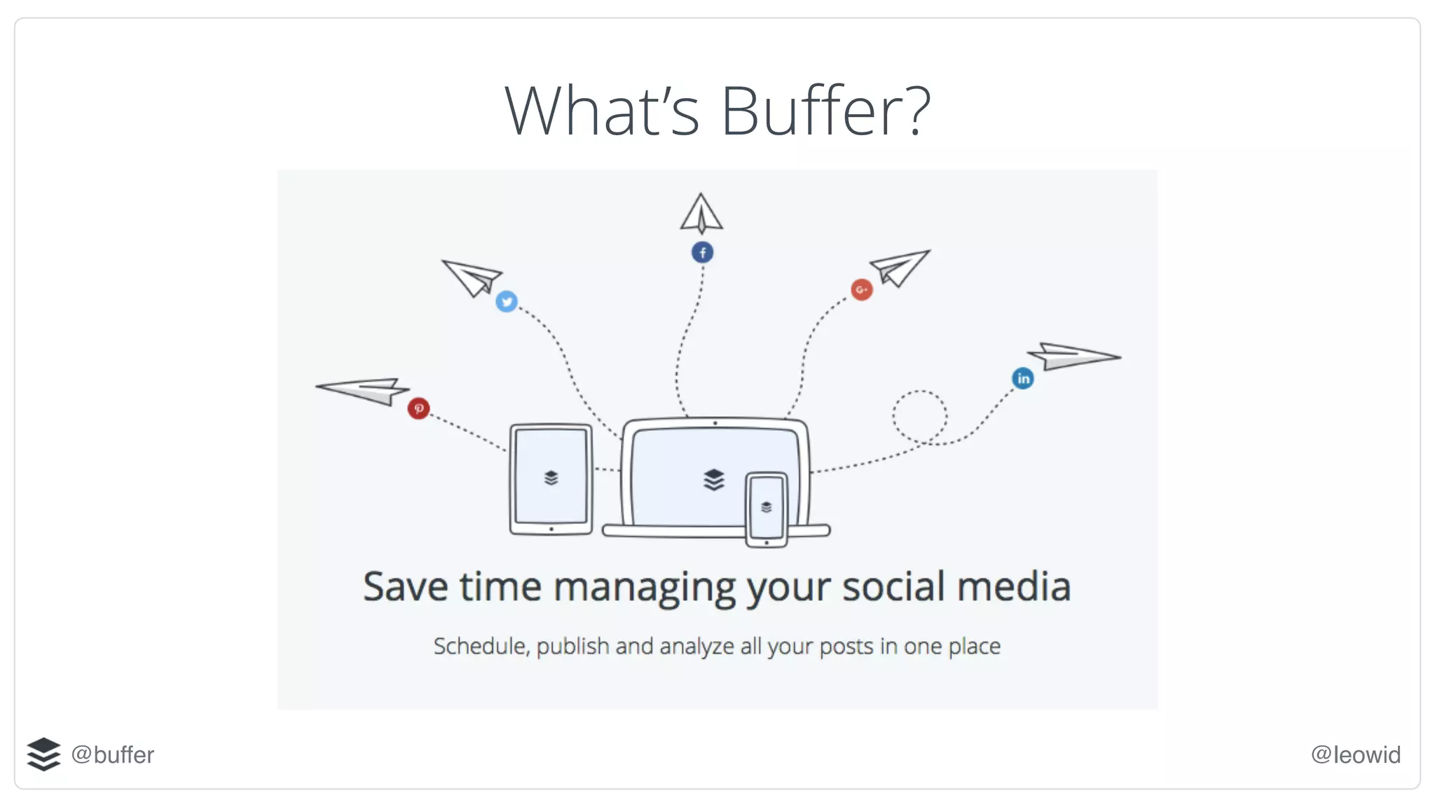 @buffer @leowid
What’s Buffer?