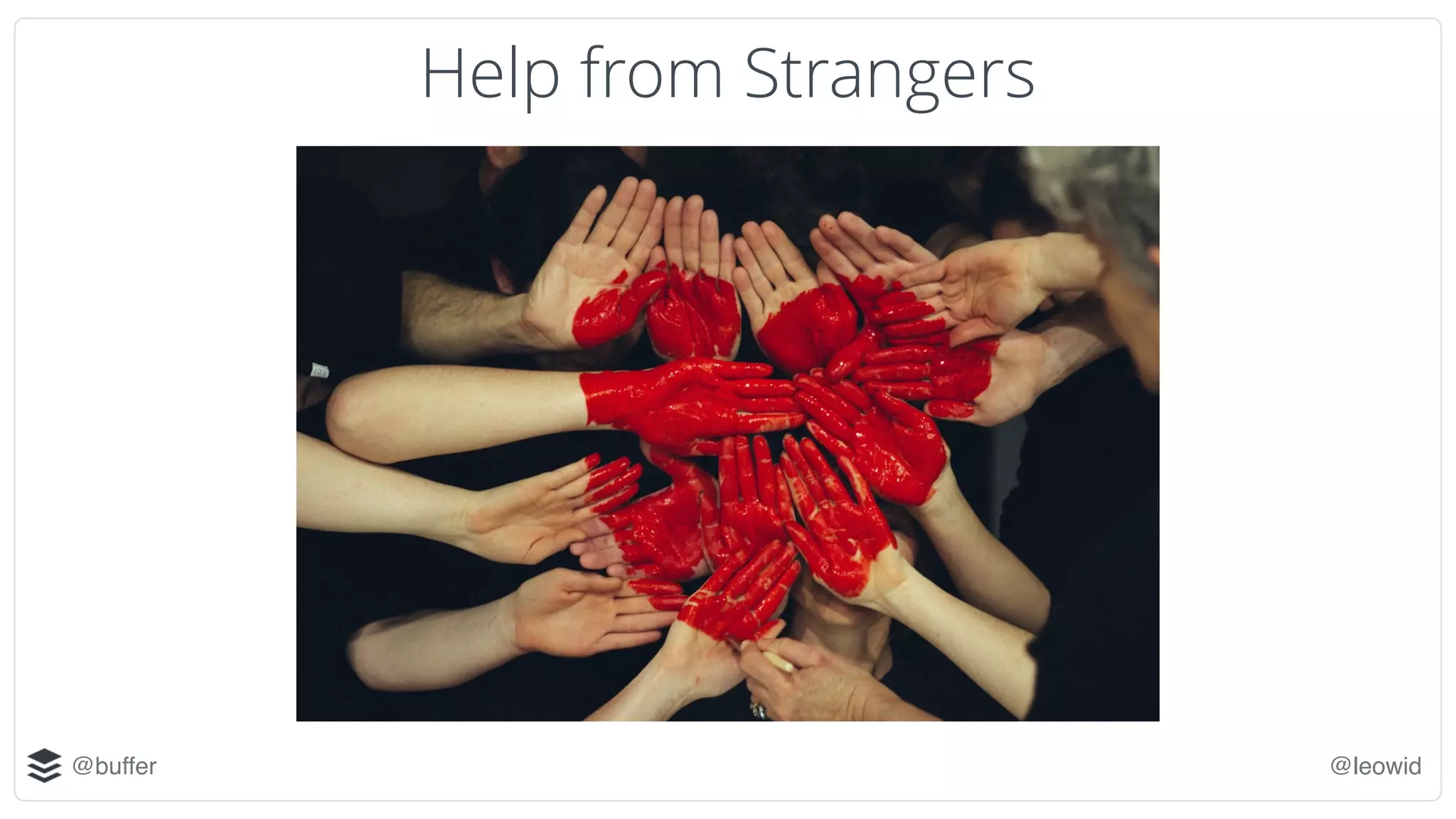 @buffer @leowid
Help from Strangers