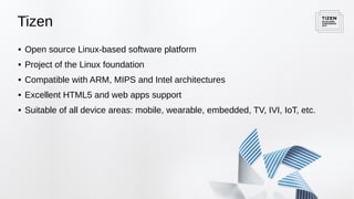 Rapid IoT Prototyping with Tizen on Raspberry Pi | PDF