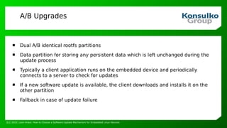 How to Choose a Software Update Mechanism for Embedded Linux Devices | PDF
