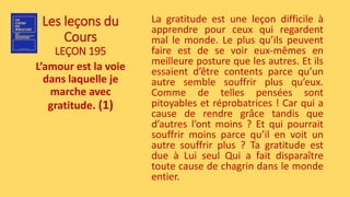 Lecon 195 L Amour Est La Voie Dans Laquelle Je Marche Avec Gratitud