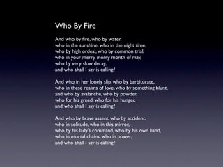 眾神列傳之Leonard Cohen：浪蕩詩神篇