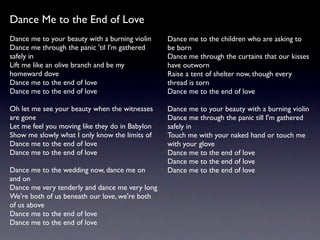 眾神列傳之Leonard Cohen（下）── 聚歌成塔的智者