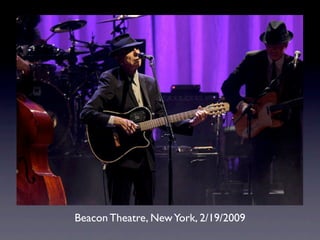 眾神列傳之Leonard Cohen（下）── 聚歌成塔的智者