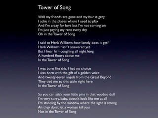 眾神列傳之Leonard Cohen（下）── 聚歌成塔的智者