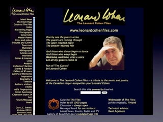 眾神列傳之Leonard Cohen（下）── 聚歌成塔的智者