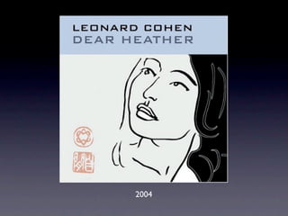 眾神列傳之Leonard Cohen（下）── 聚歌成塔的智者