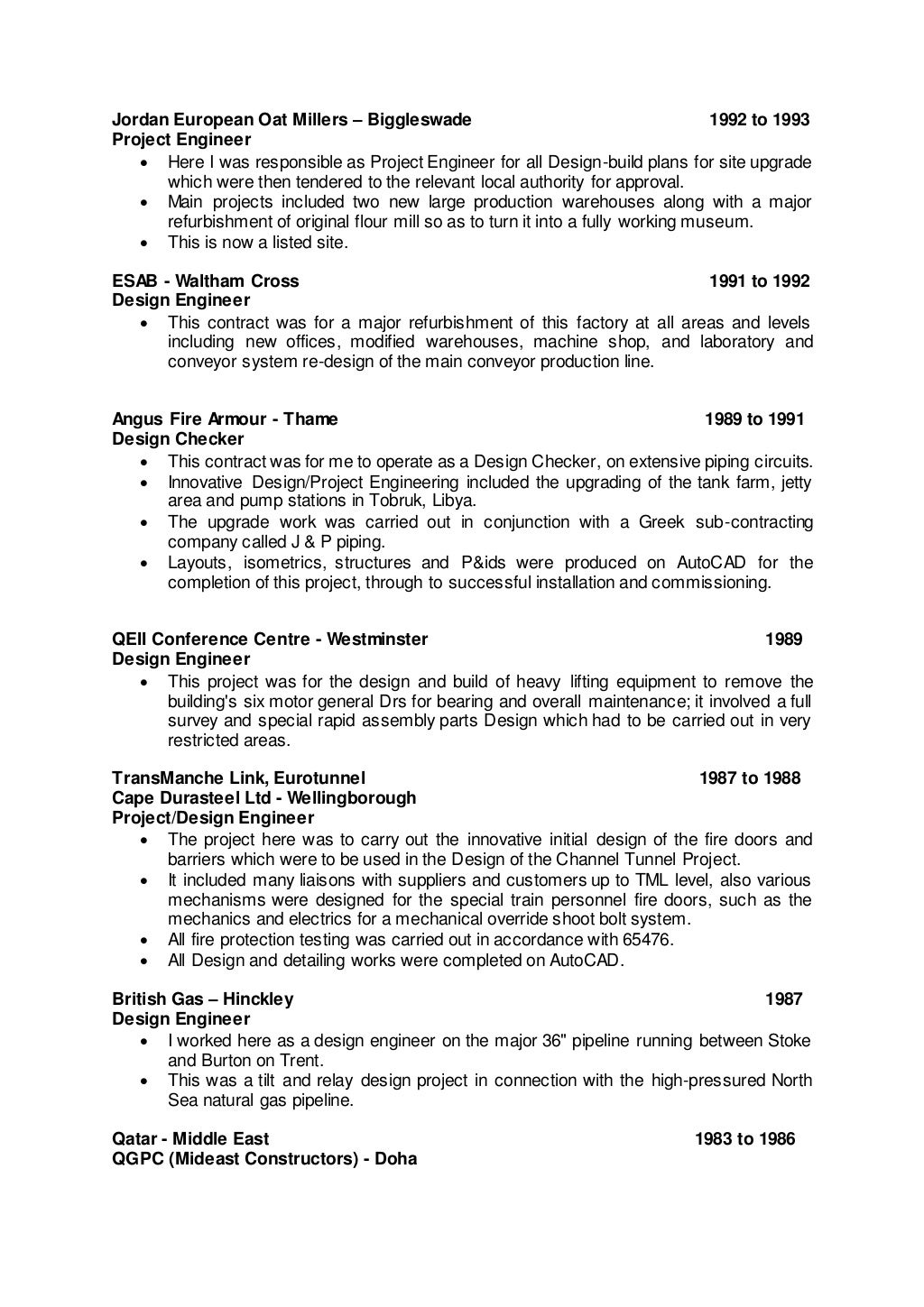 Drawing Structural/Mechanical Project Engineer