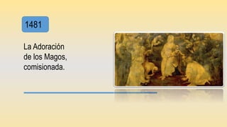 1481
La Adoración
de los Magos,
comisionada.
 