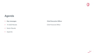 © 2019 Leonardo - Società per azioni
Agenda
2
> Key messages Chief Executive Officer
> 1H 2020 Results Chief Financial Officer
> Sector Results
> Appendix
 