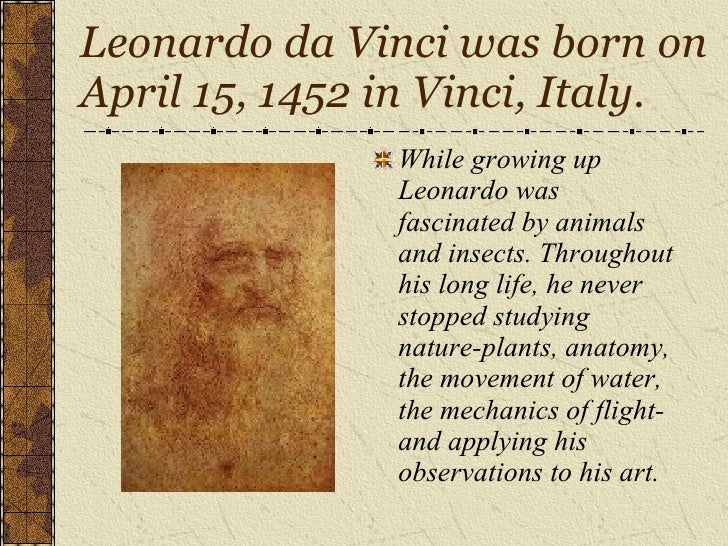 When Was Da Vinci Born