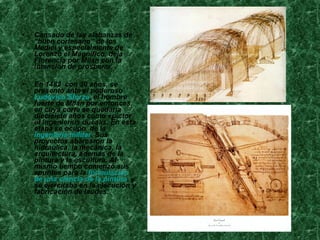 • Cansado de las alabanzas de
“buen cortesano” de los
Medici y especialmente de
Lorenzo el Magnifico, deja
Florencia por Milan con la
intención de prosperar.
• En 1482 con 30 años, se
presentó ante el poderoso
Ludovico Sforza, el hombre
fuerte de Milán por entonces,
en cuya corte se quedaría
diecisiete años como «pictor
et ingenierius ducalis. En esta
etapa se ocupo de la
ingenieria militar. Sus
proyectos abarcaron la
hidráulica, la mecánica, la
arquitectura, además de la
pintura y la escultura. Al
mismo tiempo comenzó sus
apuntes para la formulación
de una ciencia de la pintura, y
se ejercitaba en la ejecución y
fabricación de laúdes.
 