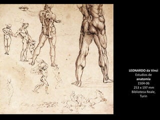 LEONARDO da Vinci
Estudios de
anatomía
1504-06
253 x 197 mm
Biblioteca Reale,
Turin
 