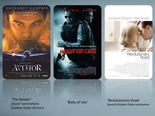 ‘The Aviator’                            ‘Revolutionary Road’
[Oscar® nomination]     ‘Body of Lies’
                                         Seventh Golden Globe nomination
[Golden Globe Winner]
 
