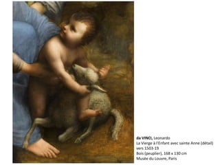 da VINCI, Leonardo
La Vierge à l'Enfant avec sainte Anne (détail)
vers 1503-19
Bois (peuplier), 168 x 130 cm
Musée du Louvre, Paris
 
