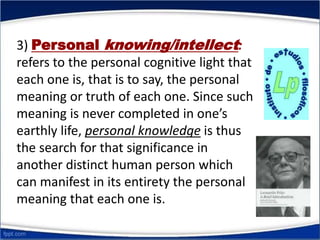 Personal Intellect Leonardo polo transcendental anthropology | PPTX