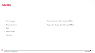 9
© 2022 Leonardo - Società per azioni
Agenda
• Key messages Roberto Cingolani, Chief Executive Officer
• Financial review Alessandra Genco, Chief Financial Officer
• Q&A
• Sector results
• Appendix
2Q/1H23 Results
 