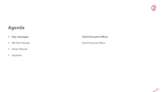 © 2019 Leonardo - Società per azioni
Agenda
2
> Key messages Chief Executive Officer
> 9M 2020 Results Chief Financial Officer
> Sector Results
> Appendix
 