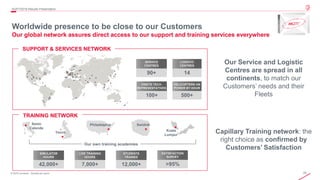 25© 2019 Leonardo - Società per azioni
4Q/FY2019 Results Presentation
42,000+ 12,000+
SIMULATOR
HOURS
STUDENTS
TRAINED
7,000+
LIVE TRAINING
HOURS
Our Service and Logistic
Centres are spread in all
continents, to match our
Customers’ needs and their
Fleets
90+
SERVICE
CENTRES
14
LOGISTIC
CENTRES
100+
ONSITE TECH.
REPRESENTATIVES
500+
HELICOPTERS ON
POWER BY HOUR
Sesto
Calende
>95%
SATISFACTION
SURVEY
SUPPORT & SERVICES NETWORK
TRAINING NETWORK
Yeovil
Philadelphia
Kuala
Lumpur
Swidnik
Our own training academies
Worldwide presence to be close to our Customers
Our global network assures direct access to our support and training services everywhere
GLOBALREACH
FIRST CLASS PROCESSES
ADVANCED TRAINING SOLUTIONS
DIGITALSERVICES
Capillary Training network: the
right choice as confirmed by
Customers’ Satisfaction
 