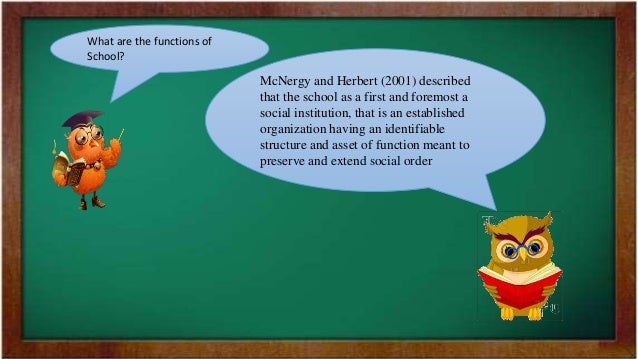 what are the functions of a school