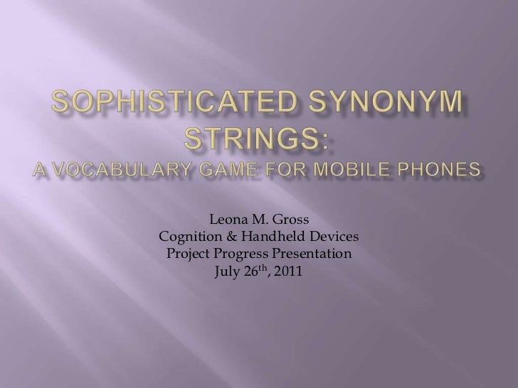 Leona's project progress presentation