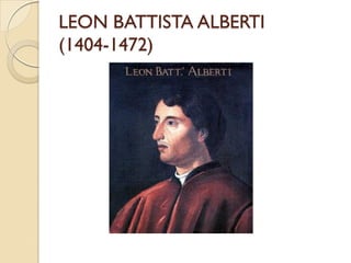 LEON BATTISTA ALBERTI
(1404-1472)
 