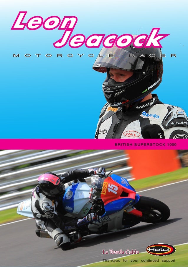 Leon Jeacock 2015 Sponsorship brochure motorcycle racing
