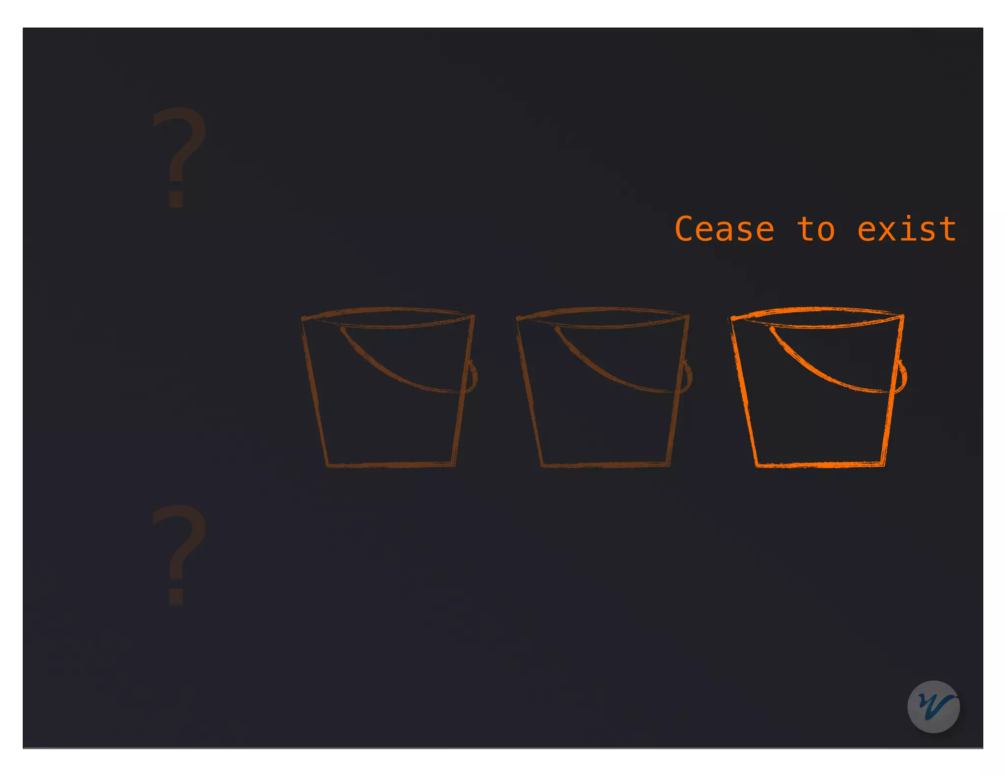 ?   Cease to exist




?
 