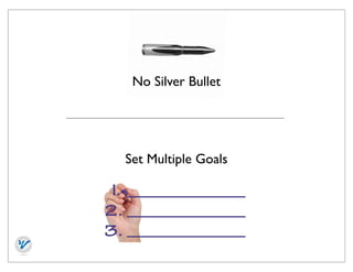 No Silver Bullet




Set Multiple Goals
 