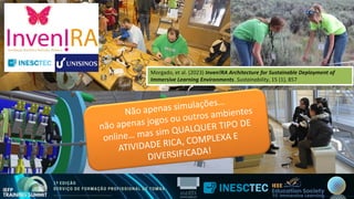 Morgado, et al. (2023) Inven!RA Architecture for Sustainable Deployment of
Immersive Learning Environments. Sustainability, 15 (1), 857
Morgado, et al. (2023) Inven!RA Architecture for Sustainable Deployment of
Immersive Learning Environments. Sustainability, 15 (1), 857
 