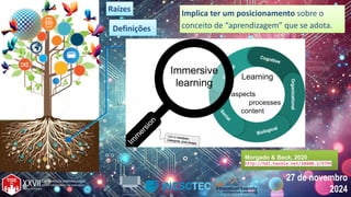 27 de novembro
2024
Raízes
Raízes
Morgado & Beck, 2020
http://hdl.handle.net/10400.2/9799
Morgado & Beck, 2020
http://hdl.handle.net/10400.2/9799
Definições
Definições
Implica ter um posicionamento sobre o
conceito de “aprendizagem” que se adota.
Implica ter um posicionamento sobre o
conceito de “aprendizagem” que se adota.
 
