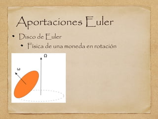 Aportaciones Euler
Disco de Euler
  Física de una moneda en rotación
 